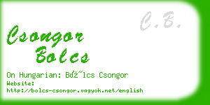 csongor bolcs business card
