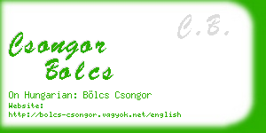 csongor bolcs business card